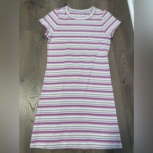 Striped Purple and White Dress